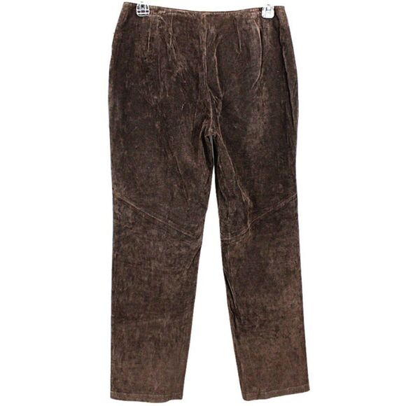 Yvonne Marie Suede Pants High Rise Brown Vanishing Waist Vintage Women’s Size 14 - Picture 2 of 6